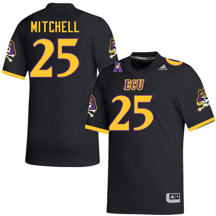 East Carolina Pirates #25 Keaton Mitchell College Football Jerseys,Uniforms-Black